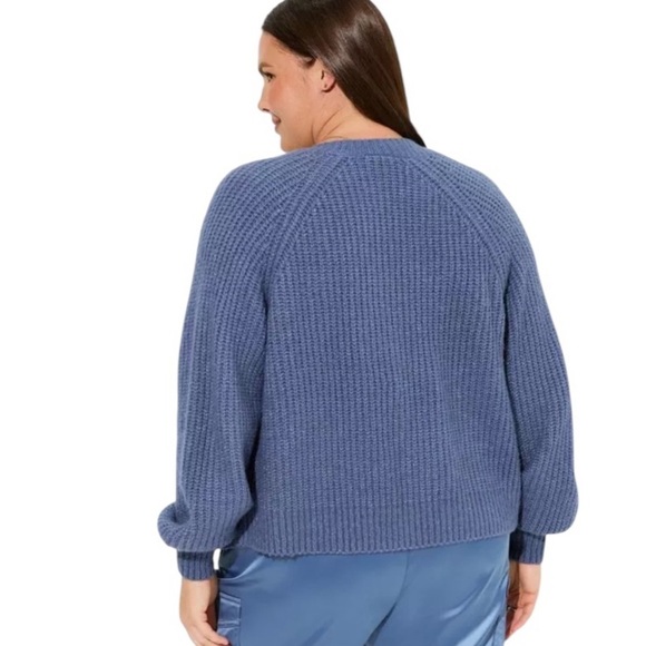 Torrid Blue Cardigan Button Front Sweater - Picture 3 of 9